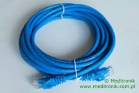 Patchcord UTP miedziany kat.6 (klasa E) linka niebieski dł.5m kabel nieekranowany LAN RJ45