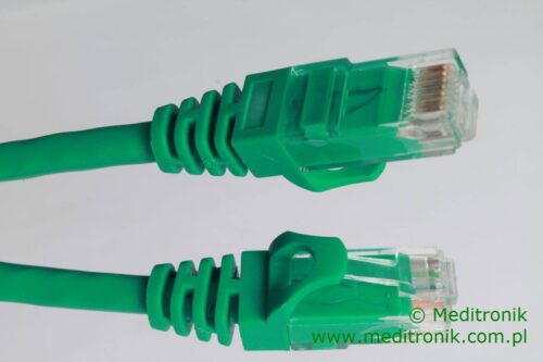 Patchcord UTP miedziany kat.6 (klasa E) linka zielony dł.5m kabel nieekranowany LAN RJ45