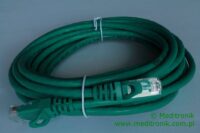 Patchcord UTP miedziany kat.6 (klasa E) linka zielony dł.5m kabel nieekranowany LAN RJ45