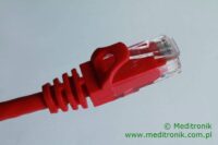 Patchcord UTP miedziany kat.6 (klasa E) linka czerwony dł.5m kabel nieekranowany LAN RJ45