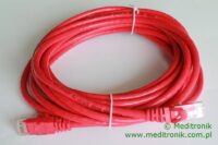 Patchcord UTP miedziany kat.6 (klasa E) linka czerwony dł.5m kabel nieekranowany LAN RJ45