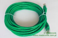 Patchcord RJ45 Kat.5e 7m U/UTP PVC miedziany zielony