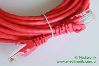 Patchcord RJ45 Kat.5e 7m U/UTP PVC miedziany czerwony