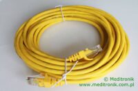 Patchcord RJ45 Kat.5e 7m U/UTP PVC miedziany żółty