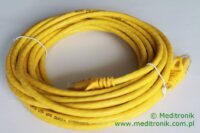 Patchcord UTP miedziany kat.6 (klasa E) linka żółty dł.7m kabel nieekranowany LAN RJ45