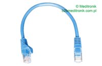 Patchcord RJ45 kat.5e dł.0,25m U/UTP PVC miedziany niebieski