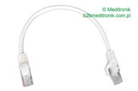 Patchcord RJ45 kat.5e dł.0,25m U/UTP PVC miedziany biały