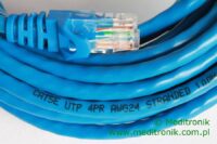 Patchcord RJ45 Kat.5e 10m U/UTP PVC miedziany niebieski