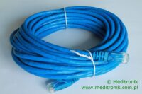 Patchcord UTP miedziany kat.6 (klasa E) linka niebieski dł.10m kabel nieekranowany LAN RJ45