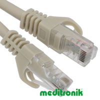 Patchcord UTP miedziany kat.6 (klasa E) linka szary dł.10m kabel nieekranowany LAN RJ45