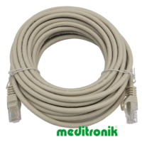 Patchcord UTP miedziany kat.6 (klasa E) linka szary dł.10m kabel nieekranowany LAN RJ45