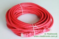 Patchcord UTP miedziany kat.6 (klasa E) linka czerwony dł.10m kabel nieekranowany LAN RJ45