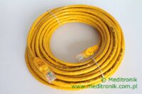 Patchcord RJ45 Kat.5e 10m U/UTP PVC miedziany żółty