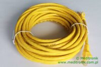 Patchcord UTP miedziany kat.6 (klasa E) linka żółty dł.10m kabel nieekranowany LAN RJ45