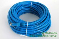 Patchcord UTP miedziany kat.6 (klasa E) linka niebieski dł.15m kabel nieekranowany LAN RJ45