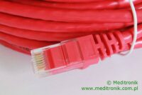 Patchcord UTP miedziany kat.6 (klasa E) linka czerwony dł.15m kabel nieekranowany LAN RJ45