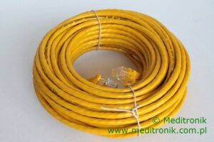 Patchcord RJ45 Kat.5e 15m U/UTP PVC miedziany żółty