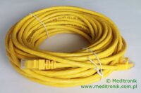 Patchcord UTP miedziany kat.6 (klasa E) linka żółty dł.15m kabel nieekranowany LAN RJ45