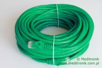 Patchcord UTP miedziany kat.6 (klasa E) linka zielony dł.20m kabel nieekranowany LAN RJ45