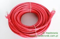 Patchcord RJ45 Kat.5e 20m U/UTP PVC miedziany czerwony