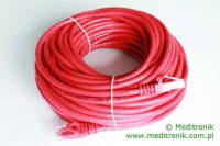 Patchcord UTP miedziany kat.6 (klasa E) linka czerwony dł.20m kabel nieekranowany LAN RJ45