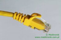 Patchcord UTP miedziany kat.6 (klasa E) linka żółty dł.20m kabel nieekranowany LAN RJ45