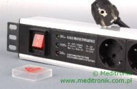 Listwa zasilająca 19" 6 gniazd 230V kabel 2m wtyk SCHUKO