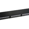 Patch panel 1U/19 cali stp ekranowany 24 porty kat. 6 złącza lsa półka montażowa Q-LANTEC