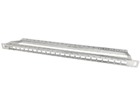 Patch panel 19" modularny 24 portów 0.5U niewyposażony, z podporą ALANTEC