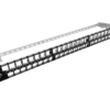 Patch panel 19" modularny 48 portów 1U z podporą niewyposażony ALANTEC