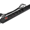 Listwa zasilająca 19" 230v - 5 gniazd (typu e - cee 7/5), z wyłącznikiem led, kabel 1,8m cee 7/7 ALANTEC Listwa zasilająca 19" 230v - 5 gniazd (typu e - cee 7/5), z wyłącznikiem led, kabel 1,8m cee 7/7 ALANTEC