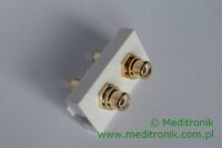 Adapter Mosaic 45x22,5 dwia gniazda RCA-RCA Adapter Mosaic 45x22,5 dwia gniazda RCA-RCA