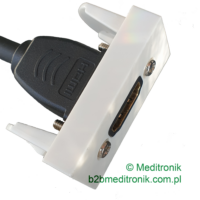 Adapter Mosaic 22,5x45 1M moduł HDMI V2.0 na kablu 15cm gniazdo HDMI/gniazdo HDMI Adapter Mosaic 22,5x45 1M moduł HDMI V2.0 na kablu 15cm gniazdo HDMI/gniazdo HDMI