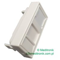 Adapter Mosaic 45x22,5 na 1 moduł RJ45 keystone z przesłoną Adapter Mosaic 45x22,5 na 1 moduł RJ45 keystone z przesłoną
