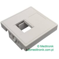 Adapter Mosaic 45x45 na 1 moduł RJ45 keystone z przesłoną Adapter Mosaic 45x45 na 1 moduł RJ45 keystone z przesłoną