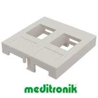 Adapter mosaic 45x45 2M podwójny na 2 moduły keystone, kolor biały