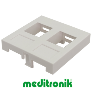 Adapter Mosaic 45x22,5 na 1 moduł RJ45 keystone z przesłoną