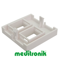 Adapter mosaic 45x45 2M podwójny na 2 moduły keystone, kolor biały Adapter mosaic 45x45 2M podwójny na 2 moduły keystone, kolor biały