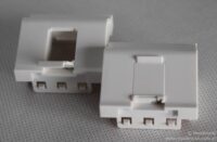 Adapter Mosaic 45x45 kątowy na 1 moduł keystone z klapką Adapter Mosaic 45x45 kątowy na 1 moduł keystone z klapką