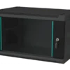 Szafka rack wisząca 19" 6U 600x450, niedzielona, drzwi szklane jednoskrzydłowe, tył osłona pełna, osłony boczne zamykane na klucz, kolor czarny flat pack, Q-LANTEC Szafka rack wisząca 19" 6U 600x450, niedzielona, drzwi szklane jednoskrzydłowe, tył osłona pełna, osłony boczne zamykane na klucz, kolor czarny flat pack, Q-LANTEC