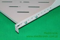 Półka stała 19" 1U, głębokość 300mm, zakres montażu 300-480mm, mocowana w 4 punktach, szara