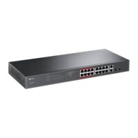 TL-SL1218MP Przełącznik PoE, 16 portów 10/100Mb/s + 2 GE