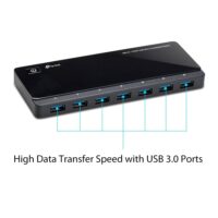 TP-LINK UH720 Aktywny Hub 7x port USB-A 3.0, z dwoma portami ładującymi 2.4A + zasilacz TP-LINK UH720 Aktywny Hub 7x port USB-A 3.0, z dwoma portami ładującymi 2.4A + zasilacz