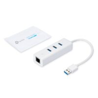 Karta sieciowa Ethernet do USB 3.0 z 3-portowym Hubem USB 3.0, Karta sieciowa Ethernet do USB 3.0 z 3-portowym Hubem USB 3.0,