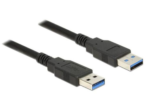 Kabel USB A-A, 3.0, wtyk/wtyk, długość 1.8m, czarny,