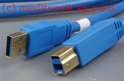 Kable USB 3.0 wtyk A na wtyk B długość 1,8m kolor niebieski