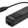Unitek Y-3045 karta sieciowa USB A-RJ45, 3.0,  hub 3 porty + Gigabit Ethernet Unitek Y-3045 karta sieciowa USB A-RJ45, 3.0,  hub 3 porty + Gigabit Ethernet