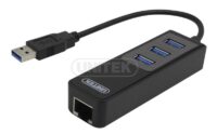 Unitek Y-3045 karta sieciowa USB A-RJ45, 3.0,  hub 3 porty + Gigabit Ethernet