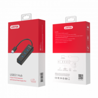Unitek Y-3089 pasywny hub 4x port USB-A 3.0, wtyk USB-A, 1x port microUSB do zasilania Unitek Y-3089 pasywny hub 4x port USB-A 3.0, wtyk USB-A, 1x port microUSB do zasilania