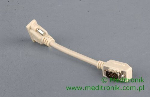 Adapter SVGA DSUB 15pin wtyk kątowy na gniazdo kabel 0,15m